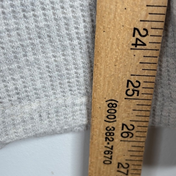VTG LL Bean Waffle Turtleneck L USA Fisherman Minimalist Oatmeal Sweatshirt - Picture 6 of 9